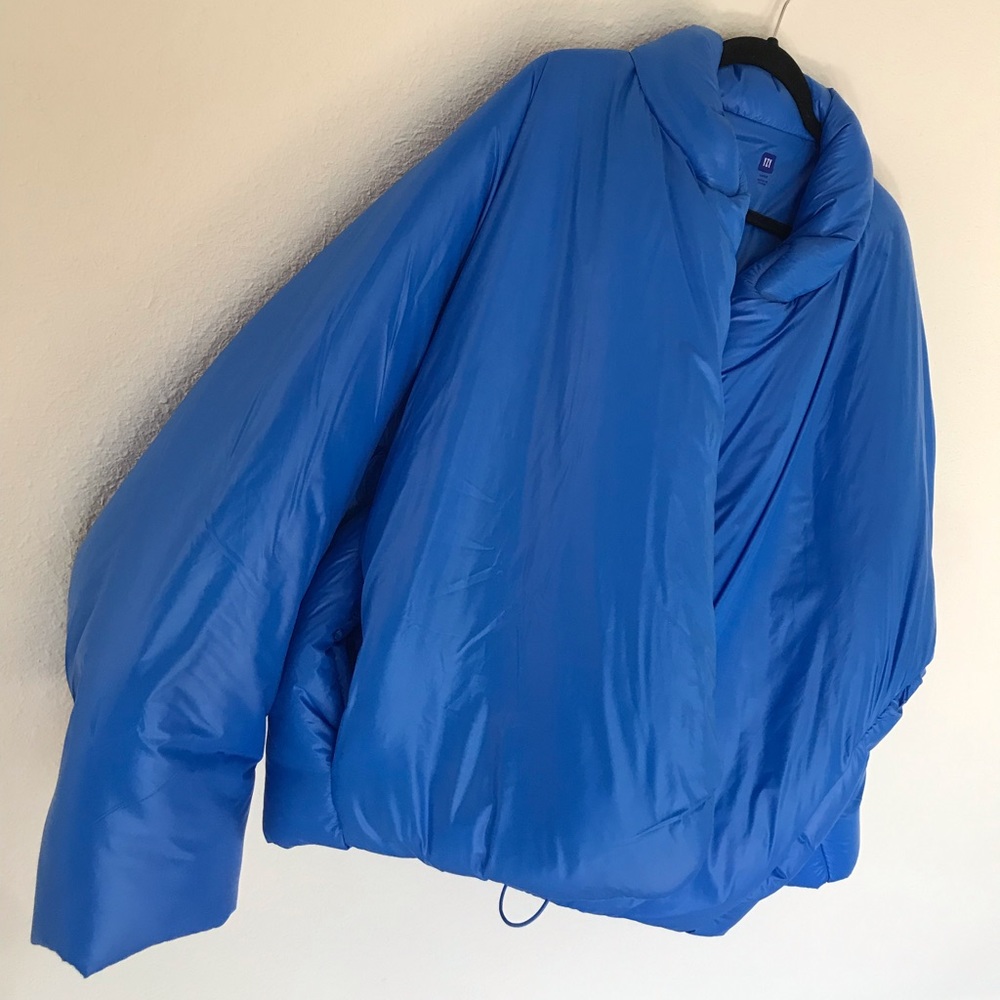 Gap Yeezy round blue coat Large brand new Kanye west authentic -never worn